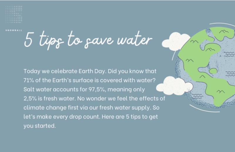 5 tips to save water